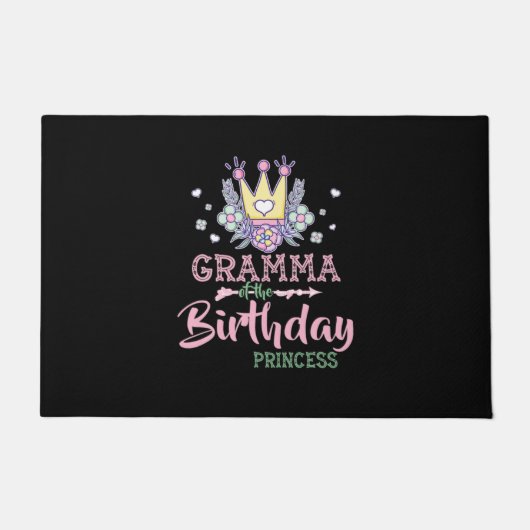 Moederkunst | Gramma van de Birthday Princess Xmas Deurmat (Voorkant)