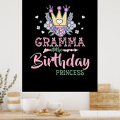 Moederkunst | Gramma van de Birthday Princess Xmas Poster (Keuken)