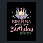 Moederkunst | Gramma van de Birthday Princess Xmas Poster<br><div class="desc">Moederkunst | Gramma van de Birthday Princess Xmas</div>
