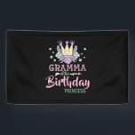 Moederkunst | Gramma van de Birthday Princess Xmas Spandoek<br><div class="desc">Moederkunst | Gramma van de Birthday Princess Xmas</div>