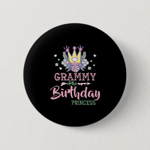 Moederkunst   Grammy van de Birthday Princess Xmas Ronde Button 5,7 Cm