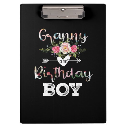 Moederkunst | Granny of a Birthday Boy Klembord (Voorkant)
