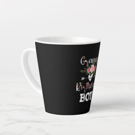 Moederkunst | Granny of a Birthday Boy Latte Mok (Linkerhoek)