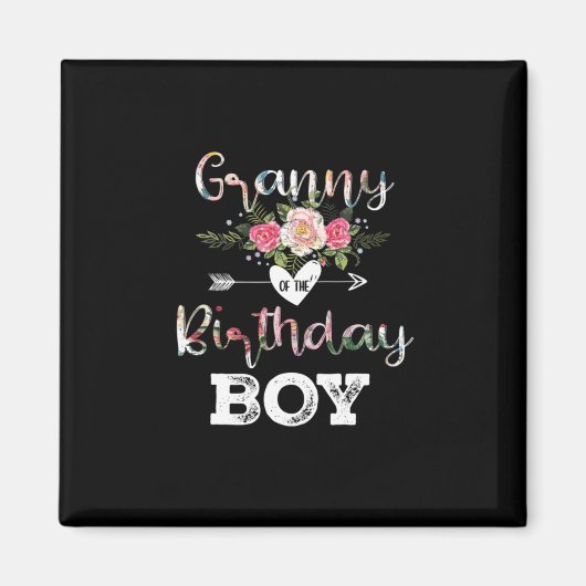 Moederkunst | Granny of a Birthday Boy Magneet (Voorkant)
