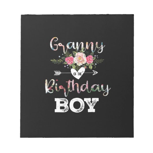 Moederkunst | Granny of a Birthday Boy Notitieblok (Voorkant)