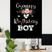 Moederkunst | Granny of a Birthday Boy Poster (Thuiskantoor)