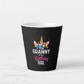 Moederkunst | Granny van de vogeldag Latte Mok (Voorkant)