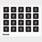 Moederkunst | Granny van de vogeldag Vierkante Sticker (Vel)