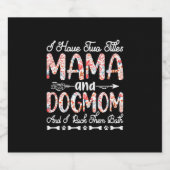 Moederkunst | Mam en hond Mam Birthday Bier Etiket (Enkel label)