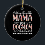 Moederkunst | Mam en hond Mam Birthday Keramisch Ornament<br><div class="desc">Moederkunst | Mam en hond Mam Birthday</div>