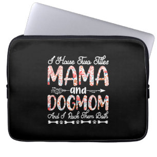 Moederkunst Mam en hond Mam Birthday Laptop Sleeve