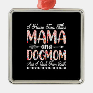 Moederkunst   Mam en hond Mam Birthday Metalen Ornament