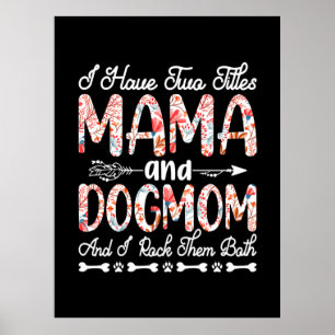 Moederkunst   Mam en hond Mam Birthday Poster