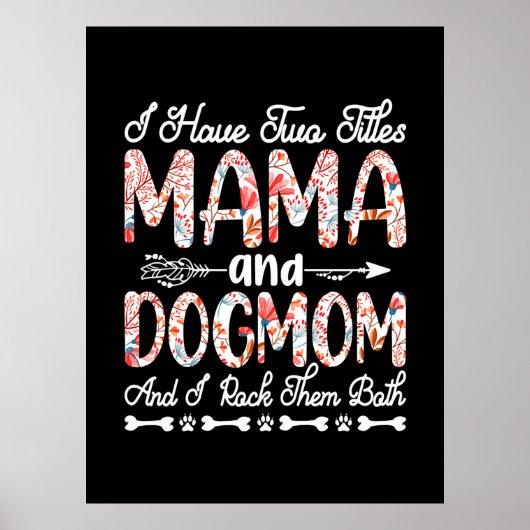 Moederkunst | Mam en hond Mam Birthday Poster (Voorkant)