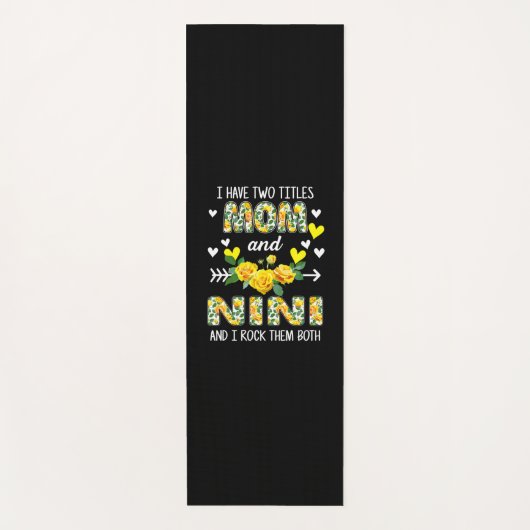 Moederkunst | Mam en Nini Floral Birthday Yogamat (Voorkant)