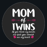 Moederkunst | Mam van Twins Birthday Ronde Sticker<br><div class="desc">Moederkunst | Mam van Twins Birthday</div>