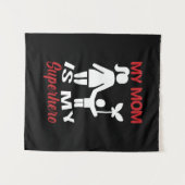 Moederkunst Mijn moeder is mijn superheld Wandkleed (Voorkant (horizontaal))
