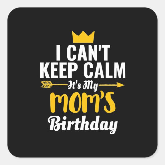 Moederkunst | Mijn MOM's van Birthday Vierkante Sticker (Voorkant)