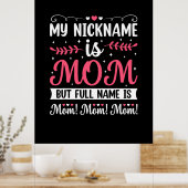 Moederkunst | Mijn naam is mam Birthday Poster (Keuken)