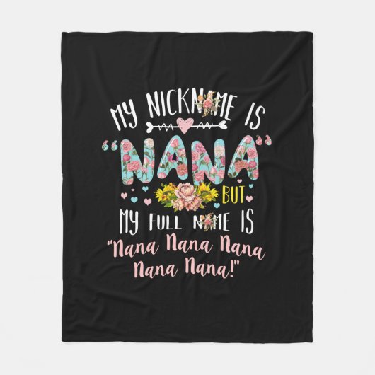Moederkunst | Mijn naam is Nana Birthday Fleece Deken (Voorkant)
