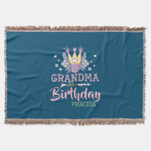 Moederkunst | oma van de Birthday prinses mas Deken (Voorkant)
