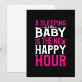 Moederkunst Slaap Baby Is Het Nieuwe Happy Hour Kaart (Voorkant / Achterkant)