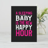 Moederkunst Slaapbaby Is Het Nieuwe Happy Hour Kaart (Staand voorkant)