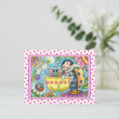 MOEDERLADYBUG EN KINDEREN, TULIP BUBBLE BATH FEESTDAGENKAART (Staand voorkant)