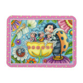 MOEDERLADYBUG EN KINDEREN, TULIP BUBBLE BATH MAGNEET (Horizontaal)