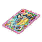 MOEDERLADYBUG EN KINDEREN, TULIP BUBBLE BATH MAGNEET (Linkerzijde)