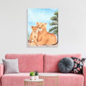 Moederliefde Canvas Afdruk (Insitu (Woonkamer))