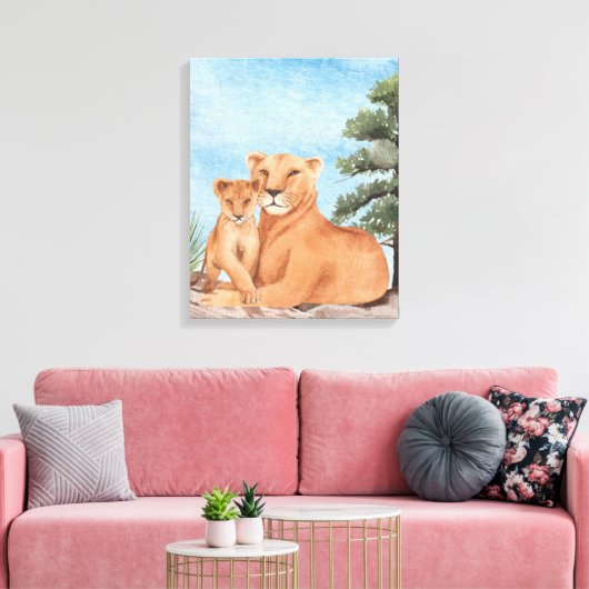 Moederliefde Canvas Afdruk (Insitu (Woonkamer))