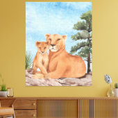 Moederliefde Canvas Afdruk (Insitu (Woonkamer))