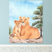 Moederliefde Canvas Afdruk (Insitu (Houten vloer))