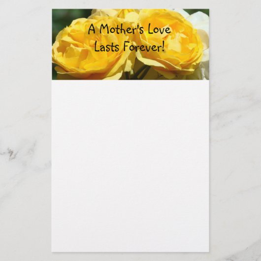 Moederliefde duurt eeuwig! kantoorartikelen Rozen Briefpapier (Voorkant)