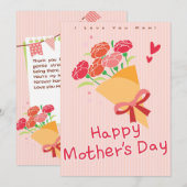 Moederliefde - Elegante Moederdagkaart Feestdagenkaart (Voorkant / Achterkant)