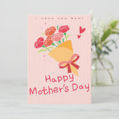 Moederliefde - Elegante Moederdagkaart Feestdagenkaart (Staand voorkant)