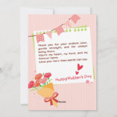Moederliefde - Elegante Moederdagkaart Feestdagenkaart (Achterkant)