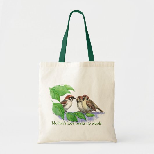 Moederliefde heeft geen woorden nodig, reserverige tote bag (Voorkant)