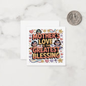 Moederliefde is de grootste zegen notitiekaartje (Voorkant / Achterkant in situ)