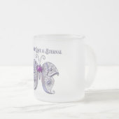 Moederliefde is etherisch matglas koffiemok (Voorkant rechts)