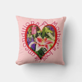 Moederliefde is onvoorwaardelijk  Floral Heart Kussen
