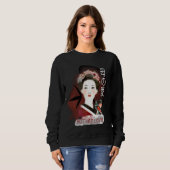 Moederliefde Japanse traditionele geisha Cute Red  Trui (Voorkant volledig)