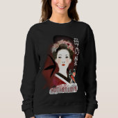 Moederliefde Japanse traditionele geisha Cute Red  Trui (Voorkant)