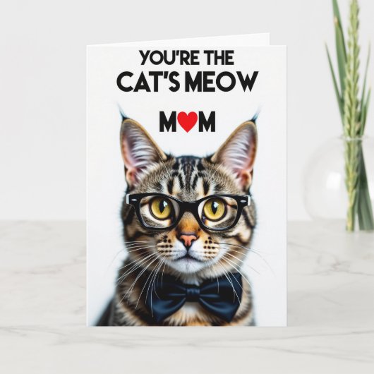 Moederliefde Kaart met Katten Miauw (Voorkant)