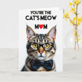 Moederliefde Kaart met Katten Miauw (Gele Bloem)