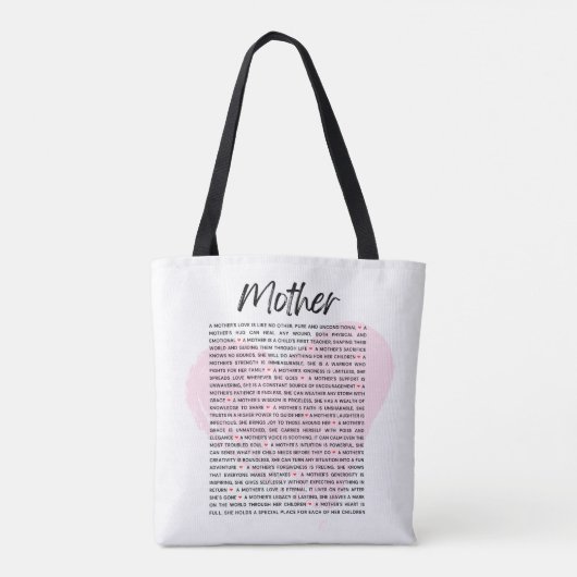 Moederliefde | Moederdag Cadeau | CANVAS TAS (Achterkant)
