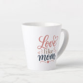 Moederliefde Moederdag koffiemok Latte Mok (Rechterhoek)