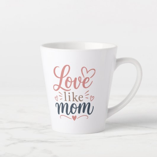 Moederliefde Moederdag koffiemok Latte Mok (Rechts)