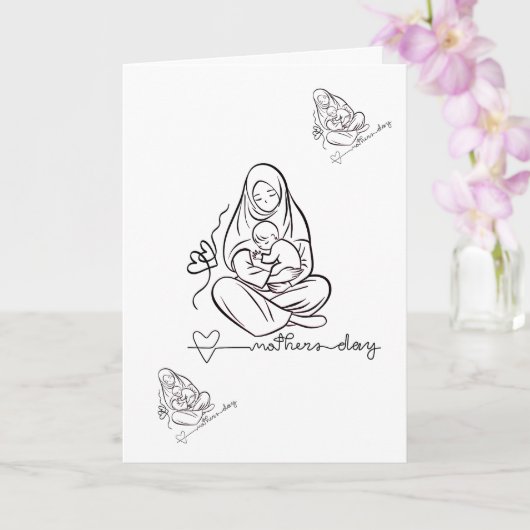 Moederliefde Mooie Ontwerp Kaart (Orchidee)
